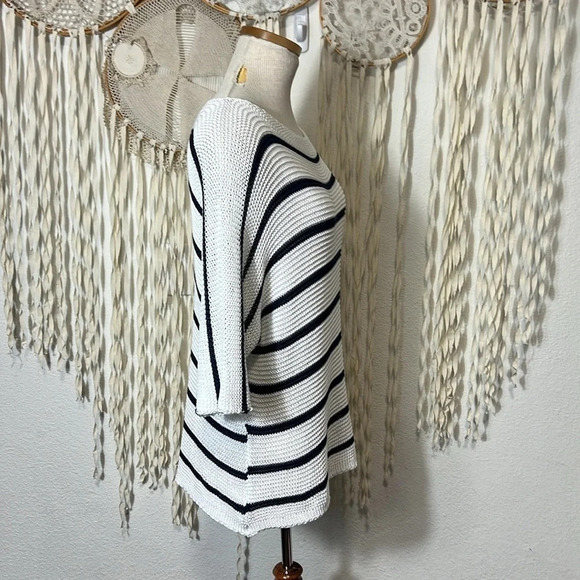 M Made in Italy NWT Open Weave Dolman Sleeve Top XL - Picture 3 of 8